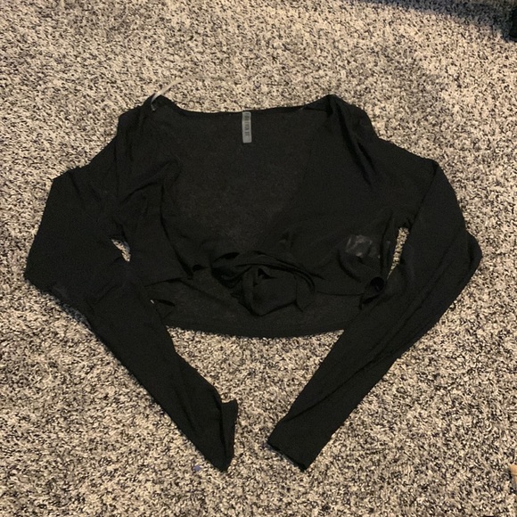 Forever 21 Tops - Mesh Wrap Tie Shirt